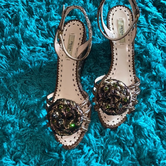 Prada wedge sandals size 38 - Picture 4 of 4